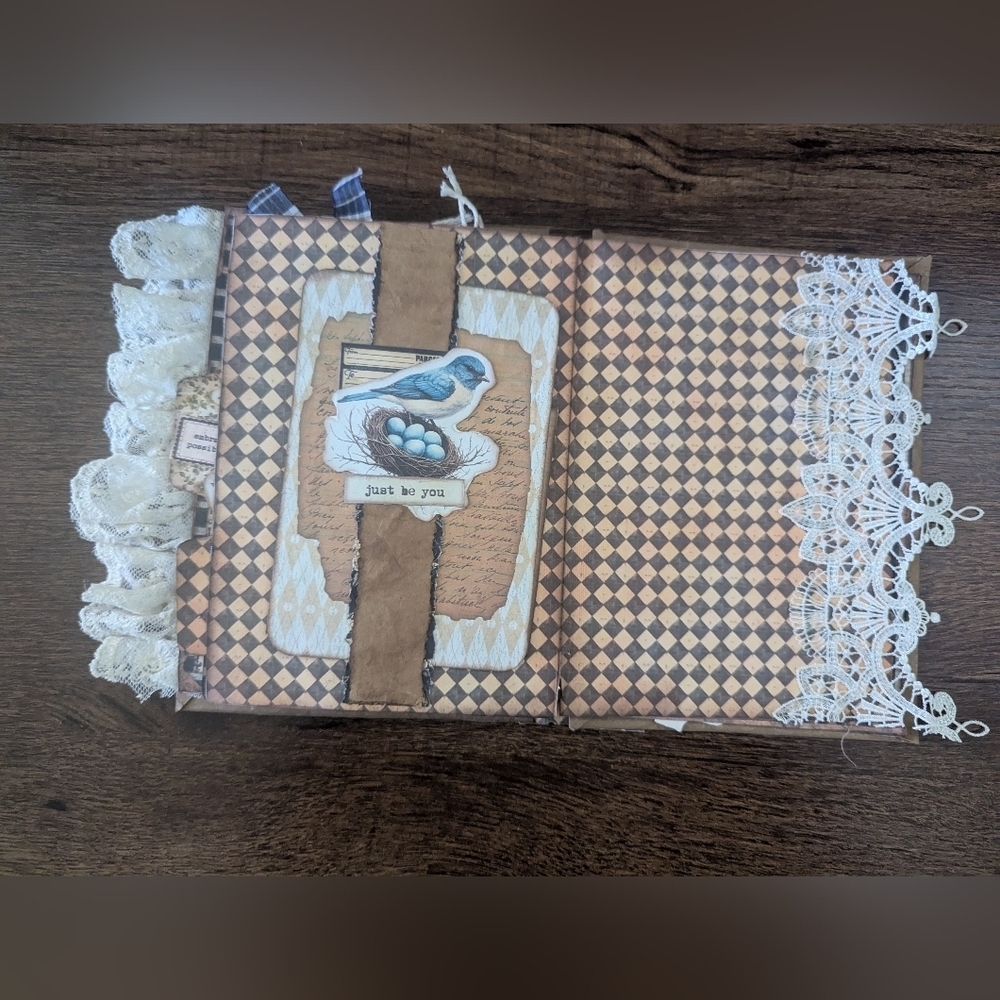 🌻Vintage Cinema Floral Junk Journal-Handmade- Recycled-Primitive-Rustic/ Nature - Picture 9 of 11